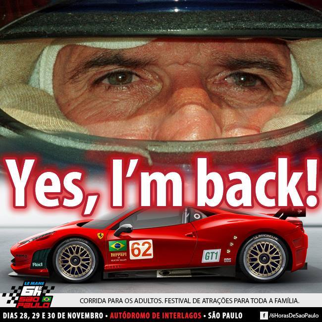 Emerson Fittipaldi keert terug als coureur in het World Endurance Championship